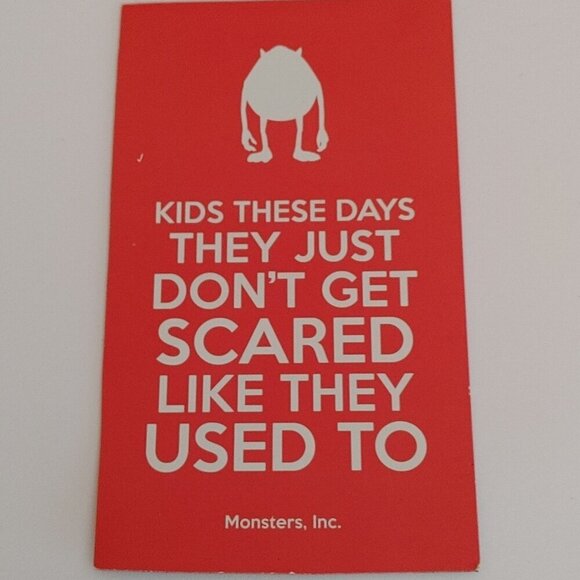 Monsters Inc. Movie Quote Magnet "Kids these days they just don't get scared lik - Picture 1 of 2